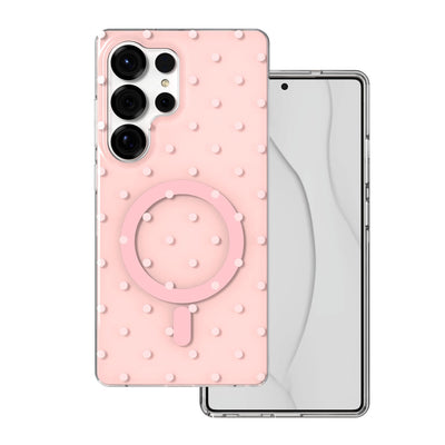 Husa Bubble Dots Mag pentru Samsung S25 Ultra Roz