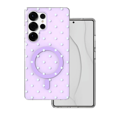 Husa Bubble Dots Mag pentru Samsung S25 Ultra Mov