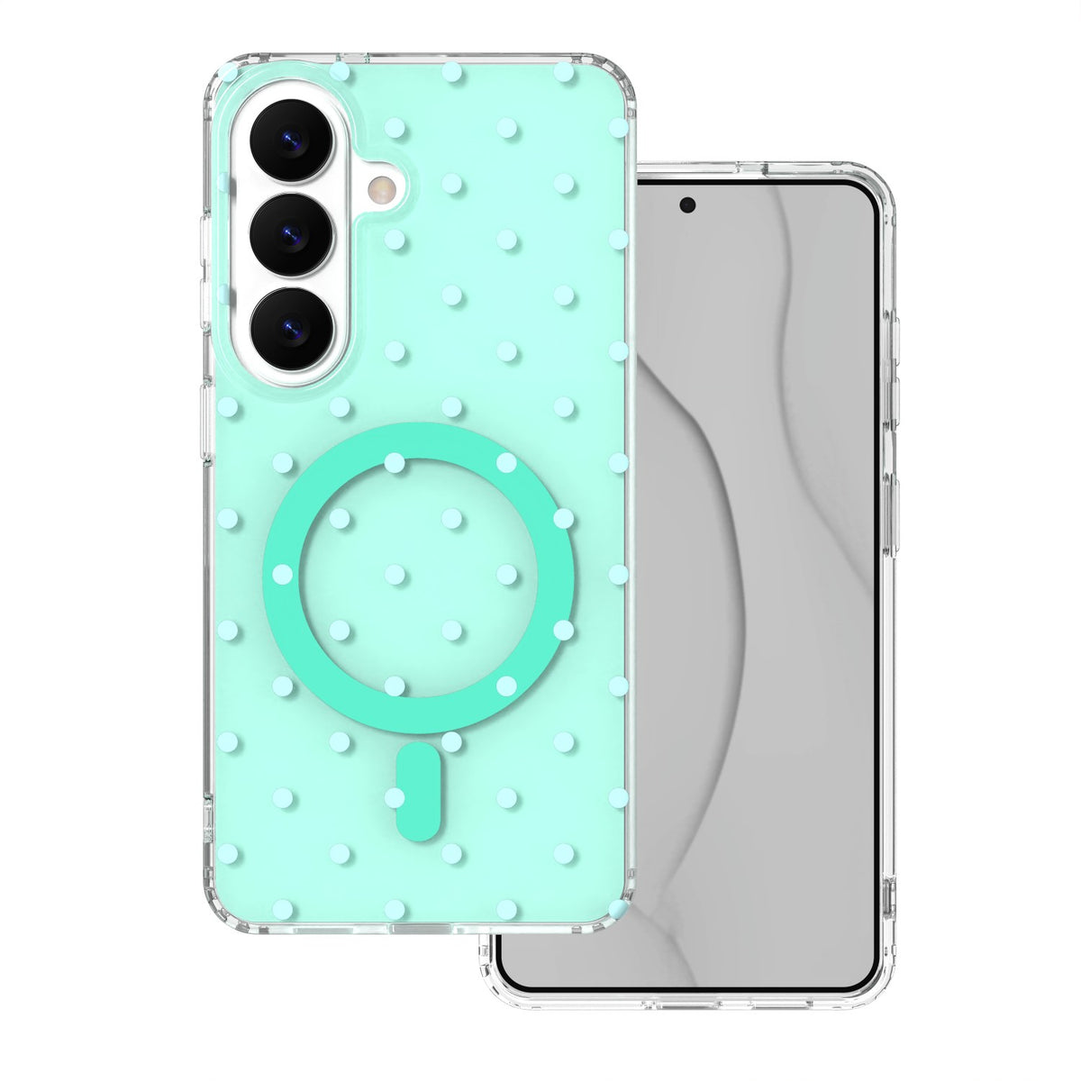 Husa Bubble Dots Mag pentru Samsung S26 Verde