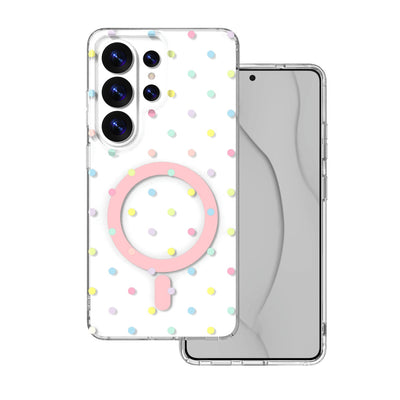 Husa Bubble Dots Mag pentru Samsung S26 Ultra Alb