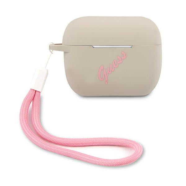 Husa Guess Guacaplsvsgp AirPods Pro Cover Gri Roz/Gri Roz Silicone Vintage