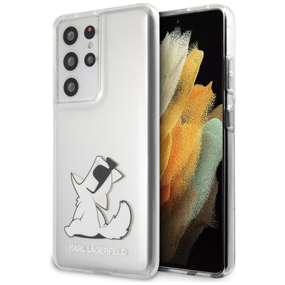 Husa Karl Lagerfeld Choupette Fun pentru Samsung Galaxy S21 Ultra - Transparent