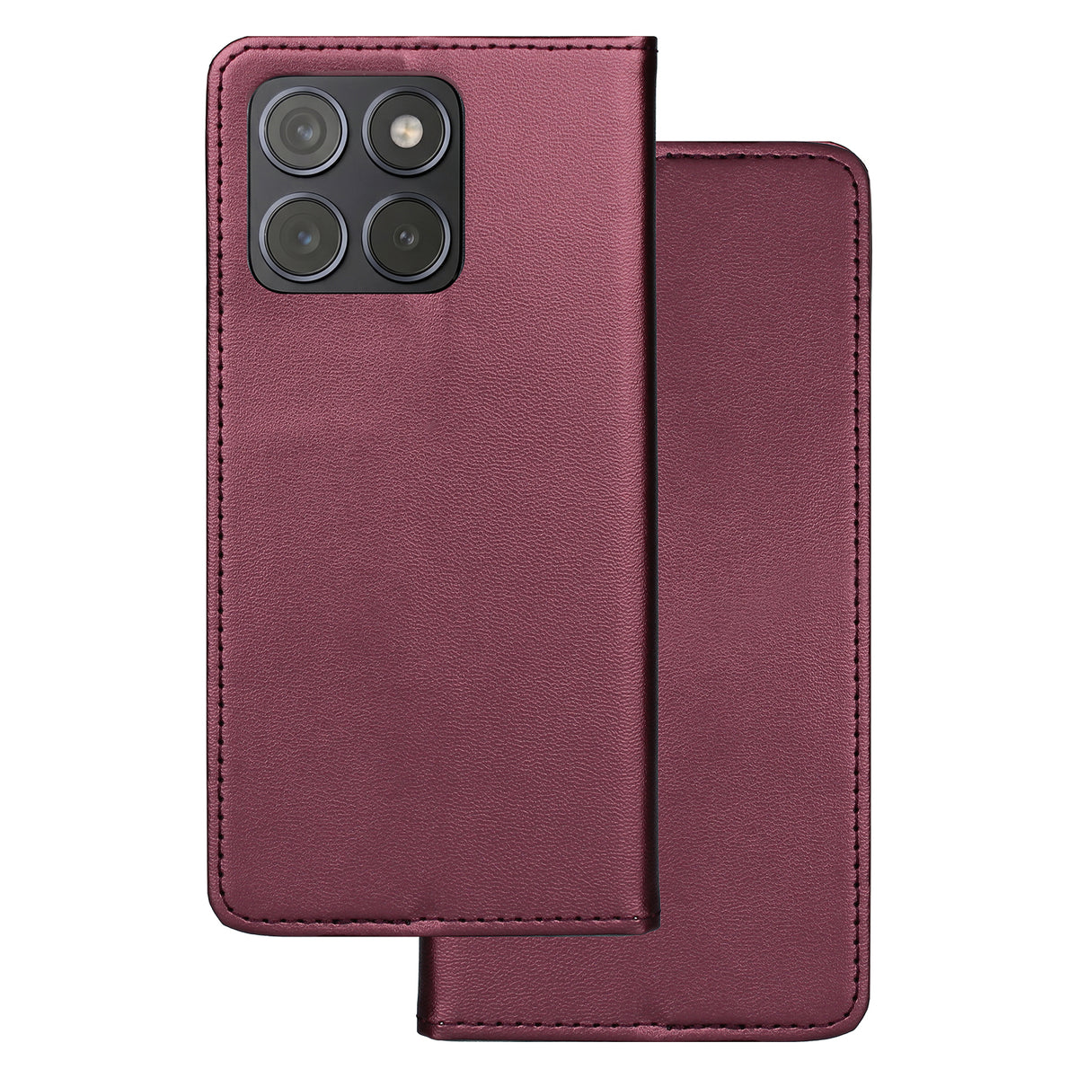Husa Smart Magnet pentru Motorola Edge 70 Fusion Burgundy