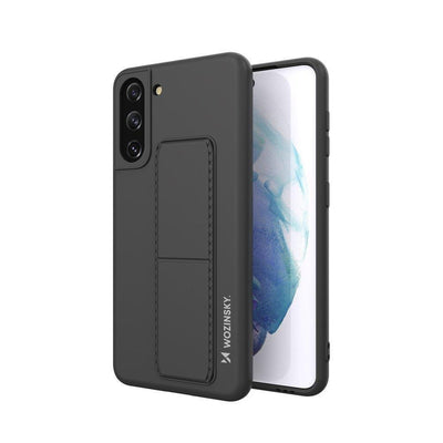 Husa Wozinsky Kickstand Silicone cu Stand Samsung Galaxy S21+ 5G Negru