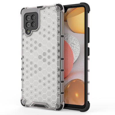 Husa Honeycomb Armor Cover cu TPU Bumper pentru Samsung Galaxy A42 5G Transparent