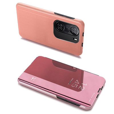 Husa Transparent View pentru Xiaomi Redmi K40 Pro+ / K40 Pro / K40 / Poco F3 Roz