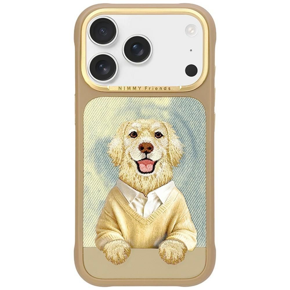 Husa Nimmy Gentle Pets Series DOG Compatible cu Magsafe pentru iPhone 18 Pro/17 Pro Maro