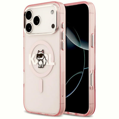 Husa Karl Lagerfeld pentru iPhone 17 Pro Max 6,9" IML Choupette Sketch Logo Magsafe Roz