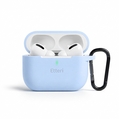 Husa Etteri Silicone pentru AirPods Pro 3 Albastru deschis