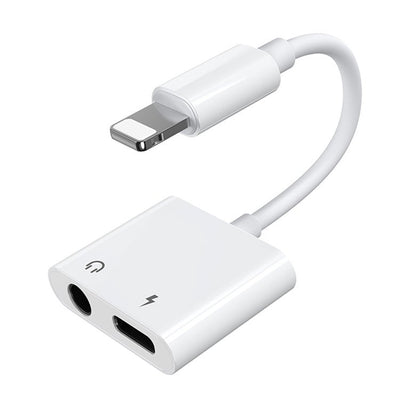 Adaptor Joyroom S-y104 Casti Lightning - Lightning / Mini Jack 3.5mm - Alb