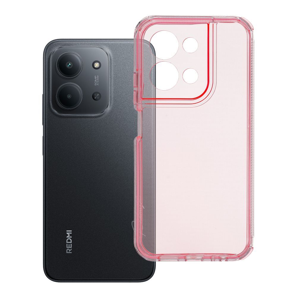 Husa Matrix Transparent pentru Xiaomi Redmi 15C (173,16 X 81,07 X 8,2) Powder Roz