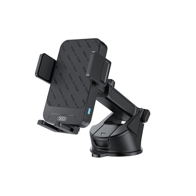 Suport auto XO Wx043 cu Wireless Inductive Incarcator Negru 15W cu Suction Cup