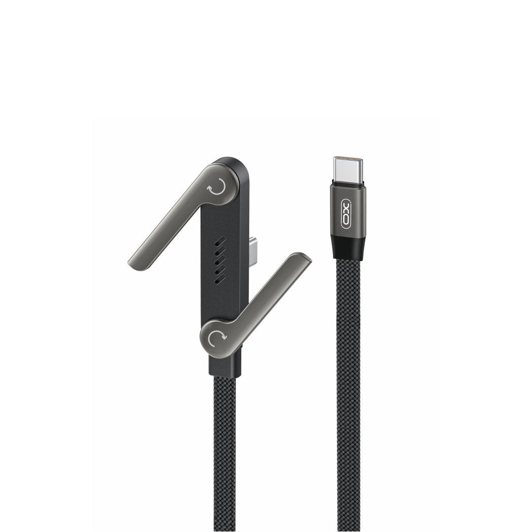 Cablu XO Nb-q311 PD Usb-c - Usb-c 1,5m 240W Negru Flat cu Stand