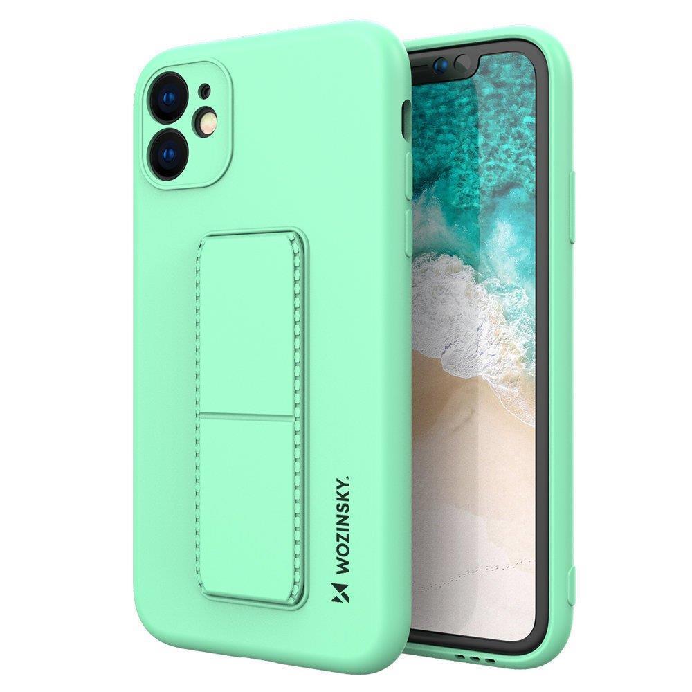 Husa Wozinsky Kickstand Silicone cu Stand pentru Samsung Galaxy A72 4G Mint