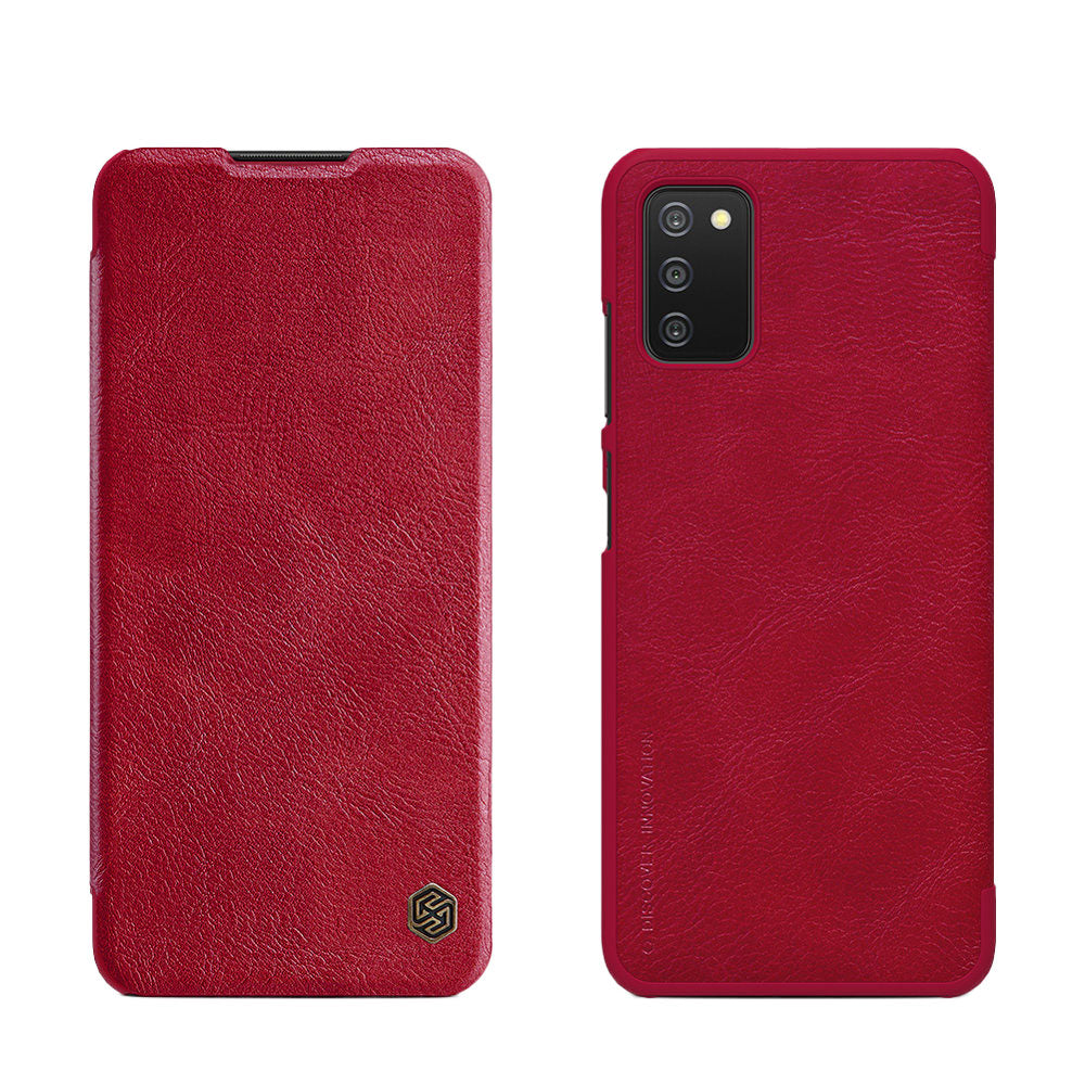 Husa Nillkin Qin Leather Holster pentru Samsung Galaxy A03s Rosu