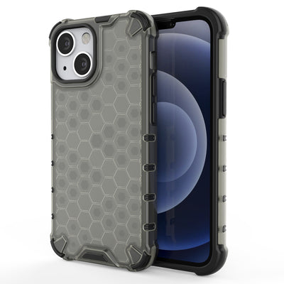Husa Honeycomb Armor Cover cu TPU Bumper pentru iPhone 13 Mini Negru