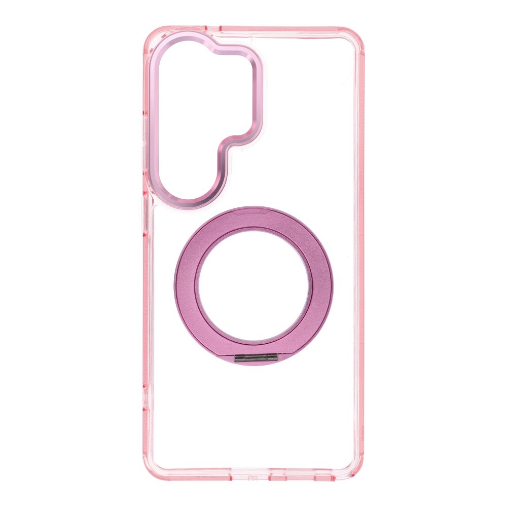 Husa pentru Samsung S26 Ultra Frame Circle Stand Compatible cu Magsafe Roz