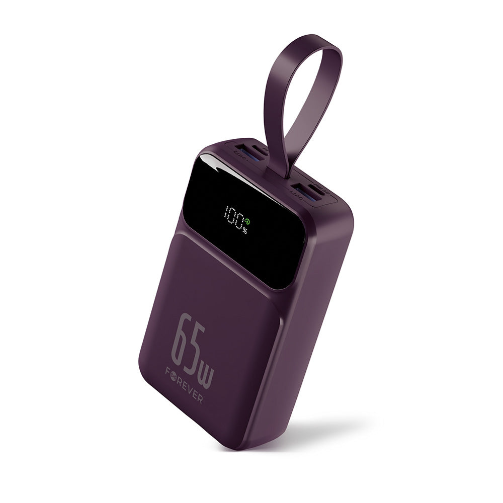 Acumulator extern Forever Vibe-tb65 PD QC 65W 20000 Mah Cherry inchis