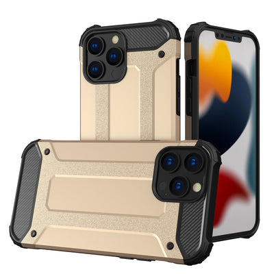 Husa Hybrid Armor Tough Rugged Cover pentru iPhone 13 Pro Max Golden
