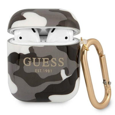 Husa Guess AirPods Cover Negru/Negru Camo Collection