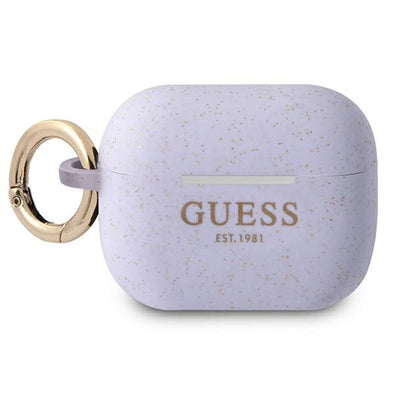 Husa Guess Guapsggeu AirPods Pro Cover Mov/Mov Silicone Glitter