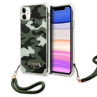Husa Guess iPhone 11 6.1" / Xr Verde/Khaki Hardcase Camo Collection