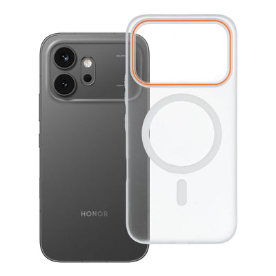 Husa Go Portocaliu pentru Honor 600 / 600 PRO Compatible cu Magsafe Transparent