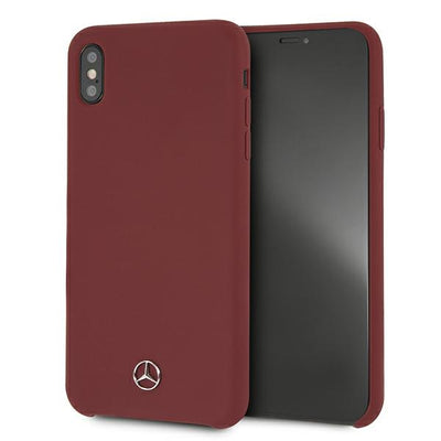 Husa Mercedes Silicone Line pentru iPhone Xs Max - Rosu