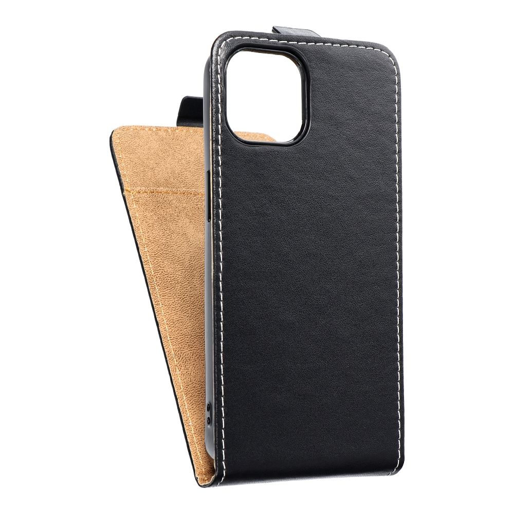 Husa Vertical Flip pentru iPhone 13 Slim Flexi Fresh Negru