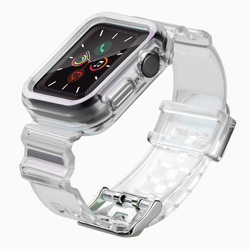 Husa Curea silicon Curea Bracelet Curea Set deschis pentru Apple Watch 44mm - Negru