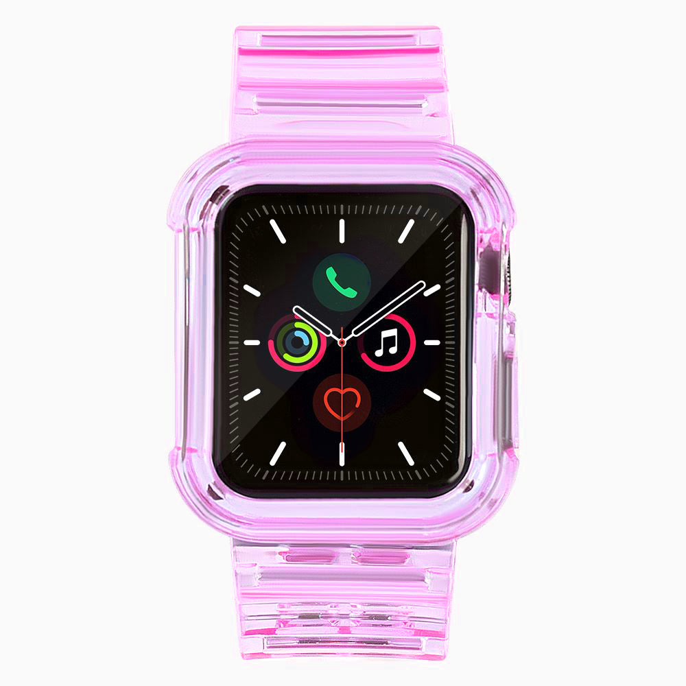 Husa Curea silicon Curea Bracelet Curea Set deschis pentru Apple Watch 40mm - Rosu
