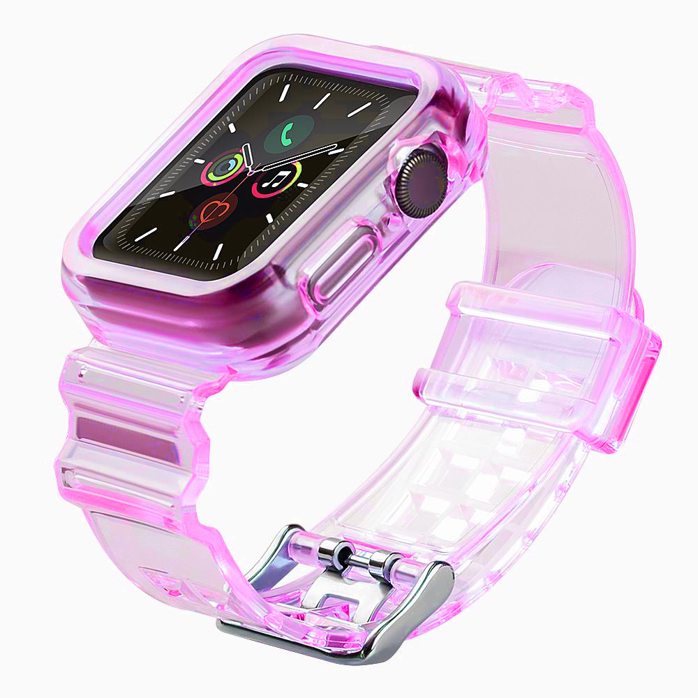 Husa Curea silicon Curea Bracelet Curea Set deschis pentru Apple Watch 38mm - Rosu