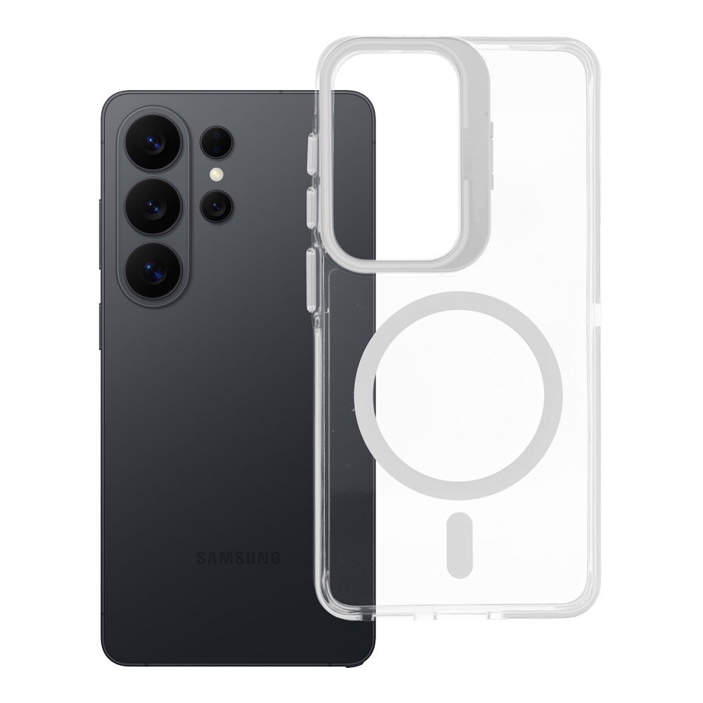 Husa lentila Mag pentru Samsung S26 Compatible cu Magsafe Alb