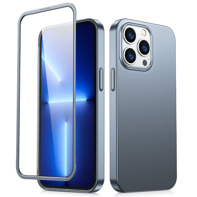 Folie Joyroom 360 Full Husa Front And Husa pentru iPhone 13 Pro Max + sticla protectie Gri Tranish)