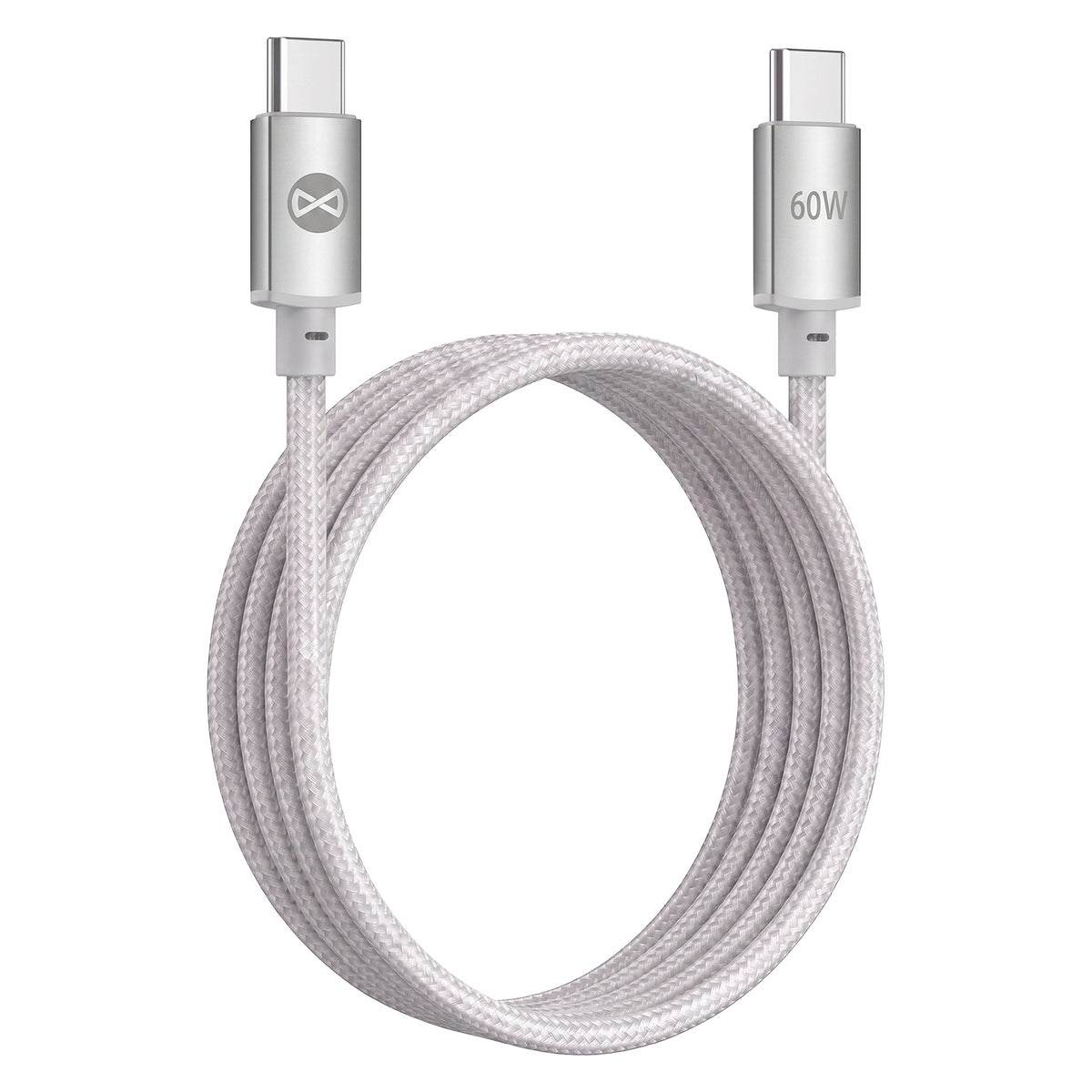Cablu Forever Vibe Usb-c - Usb-c 1,0 M 60W Argintiu