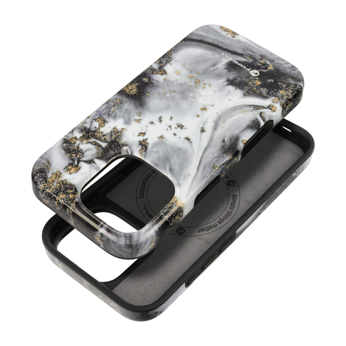 Husa Forcell pentru iPhone 16 Plus F-protect Mirage Compatible cu Magsafe Military Drop-test Argintiu Fog