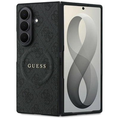 Husa Guess HC Magnetic 4G PU Classic pentru Samsung Galaxy Z Fold 8 Ultra Negru