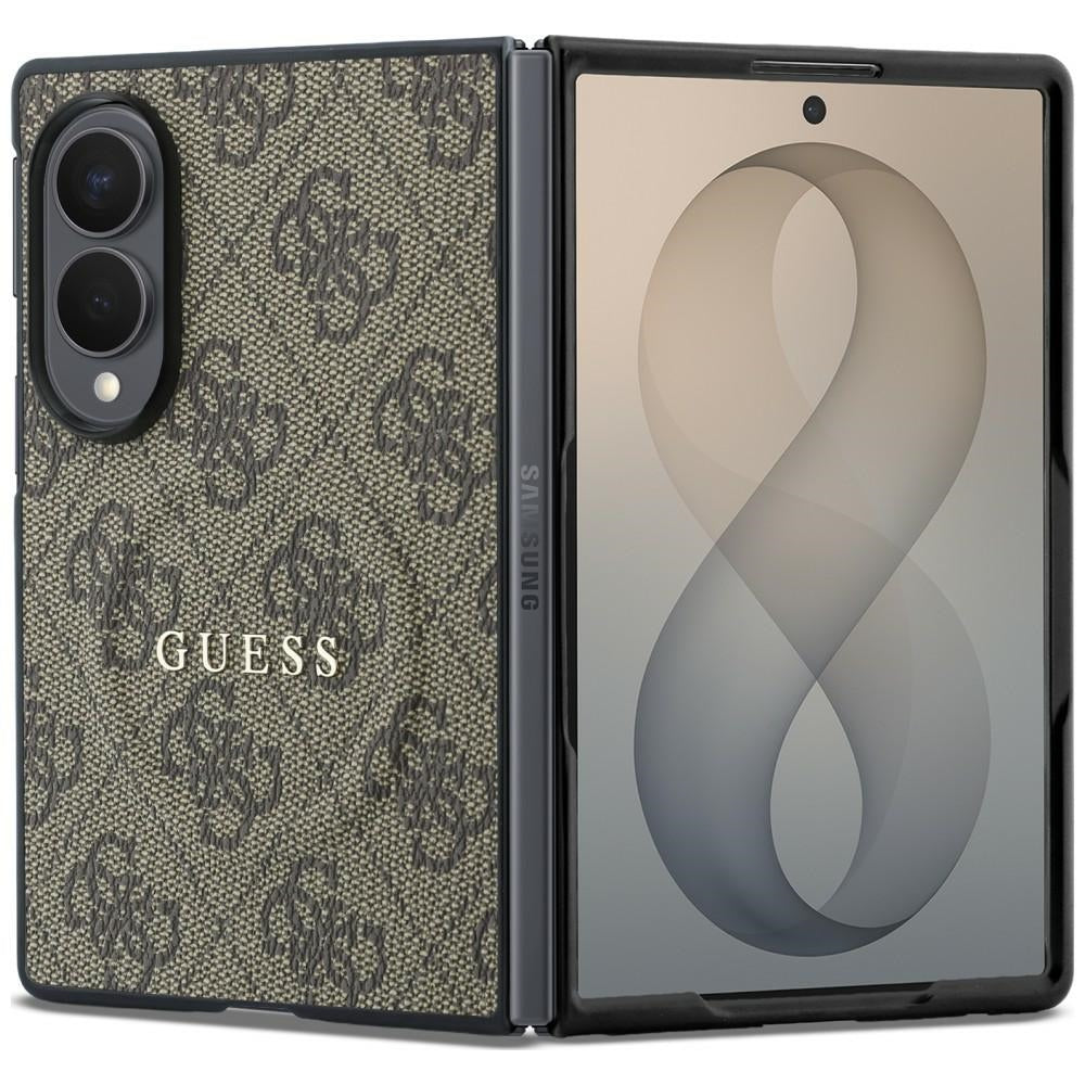 Husa Guess HC Magnetic 4G PU Classic pentru Samsung Galaxy Z Fold 8 Maro