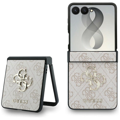 Husa Guess HC 4G PU BIG Logo pentru Samsung Galaxy Z Flip 8 Roz