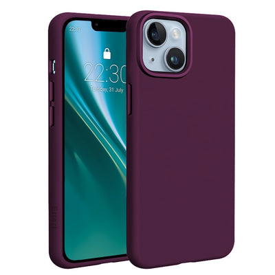Husa Etteri Silicone Mag pentru iPhone 14 6,1" Cherry inchis
