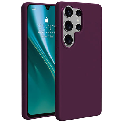 Husa Etteri Silicone Mag pentru Samsung Galaxy S25 Ultra Cherry inchis