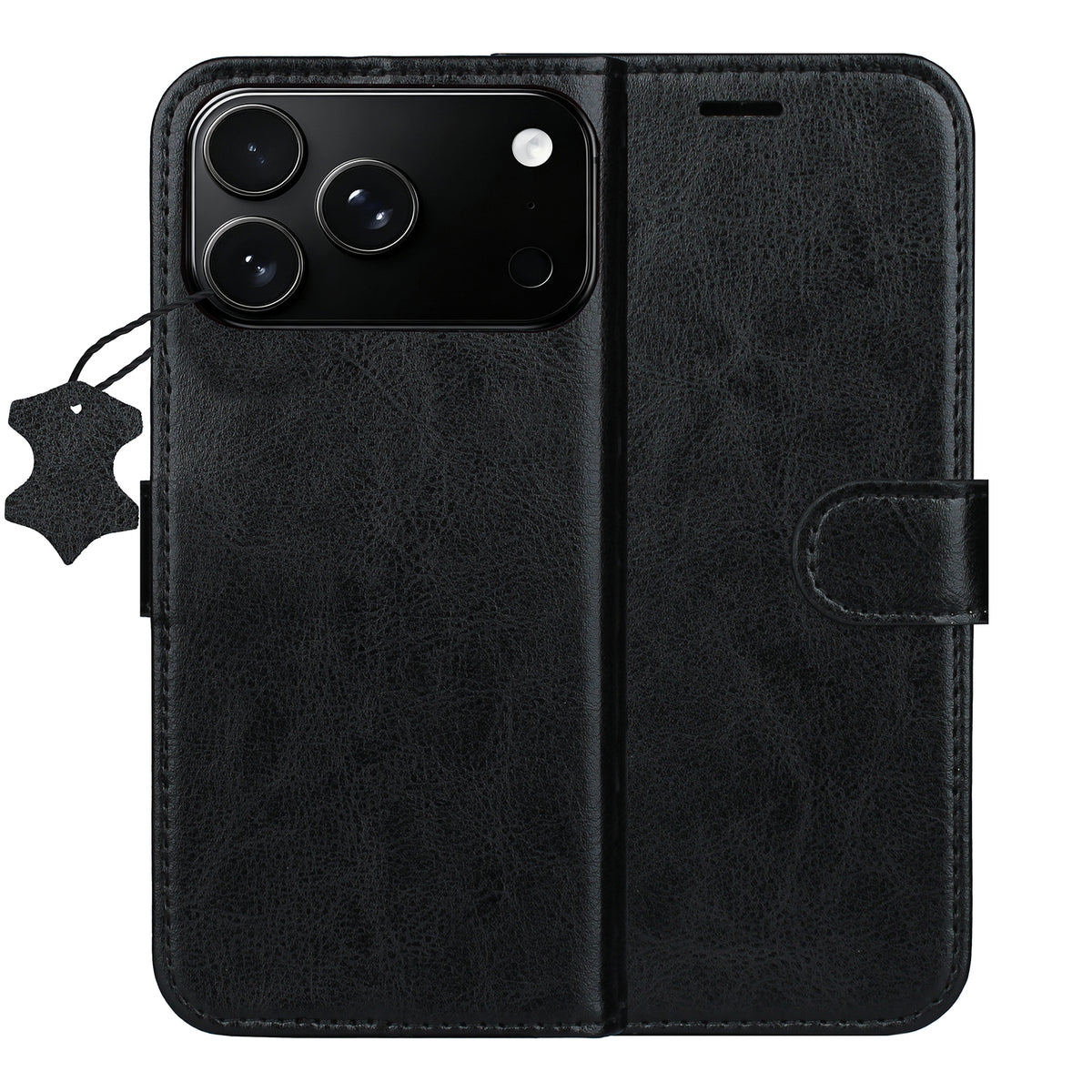 Husa Smart Luxe piele pentru iPhone 17 Pro Max 6,9" / 18 Pro Max 6,9" Negru
