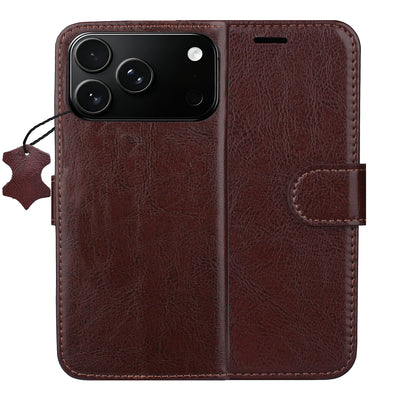 Husa Smart Luxe piele pentru iPhone 17 Pro Max 6,9" / 18 Pro Max 6,9" Maro