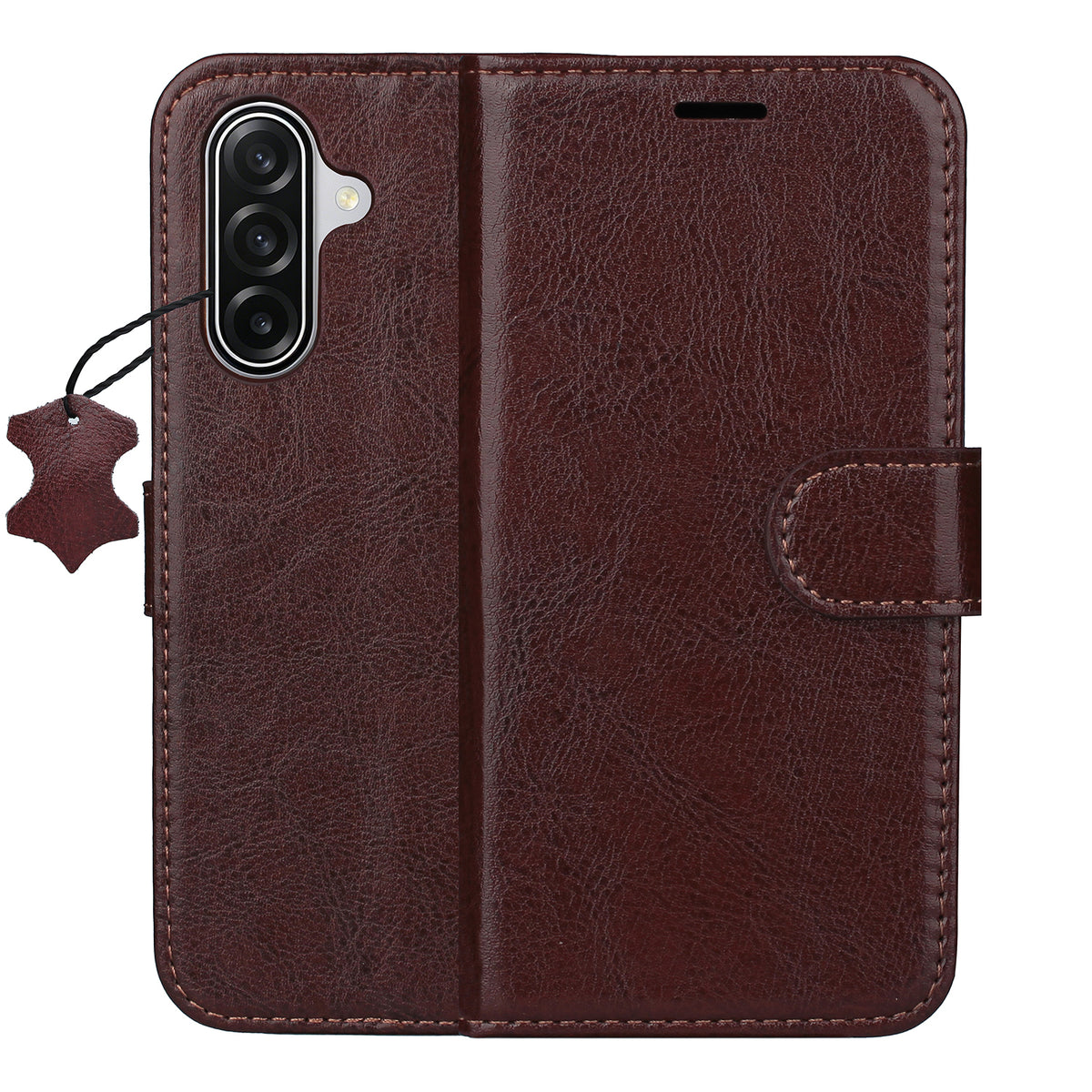 Husa Smart Luxe piele pentru Samsung Galaxy S25 FE / S26 FE Maro