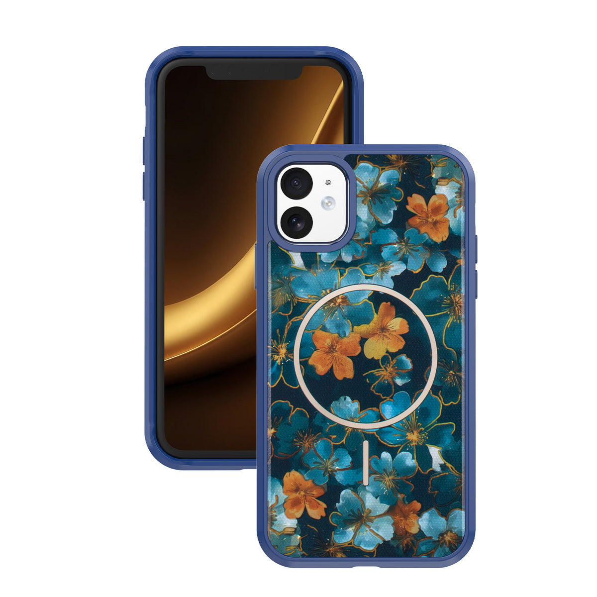 Husa Golden Autumn pentru iPhone 11 Albastru inchis
