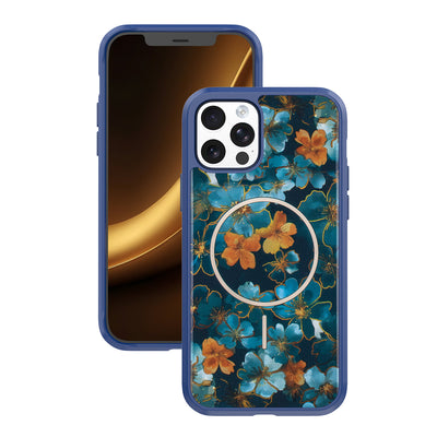 Husa Golden Autumn pentru iPhone 12 / 12 Pro 6,1" Albastru inchis