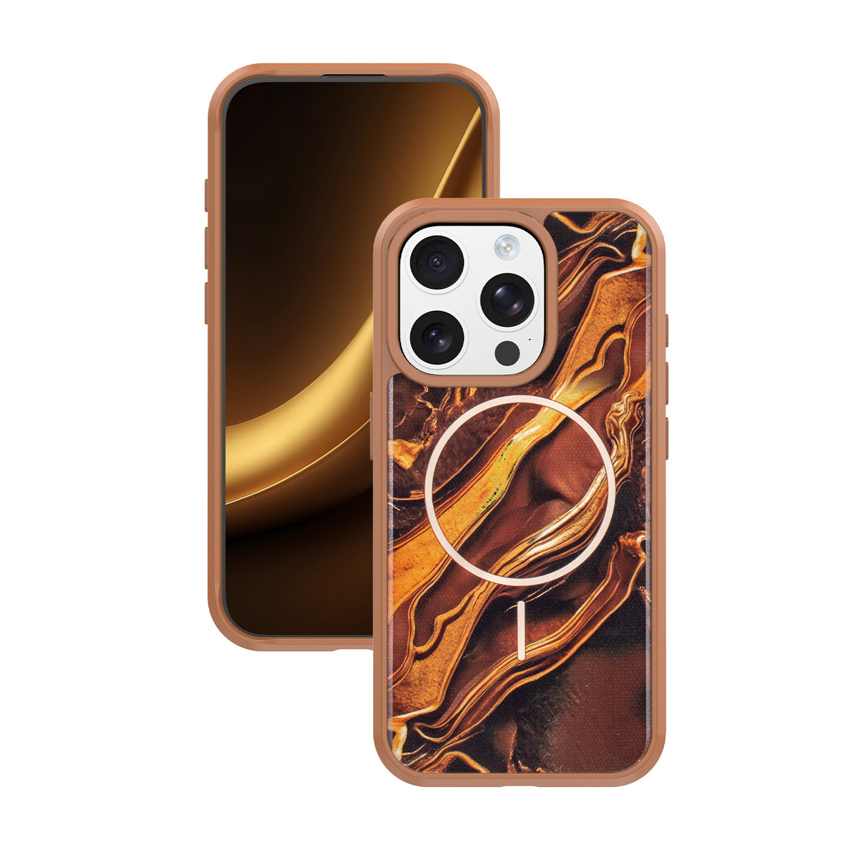 Husa Golden Autumn pentru iPhone 15 Pro 6,1" Maro