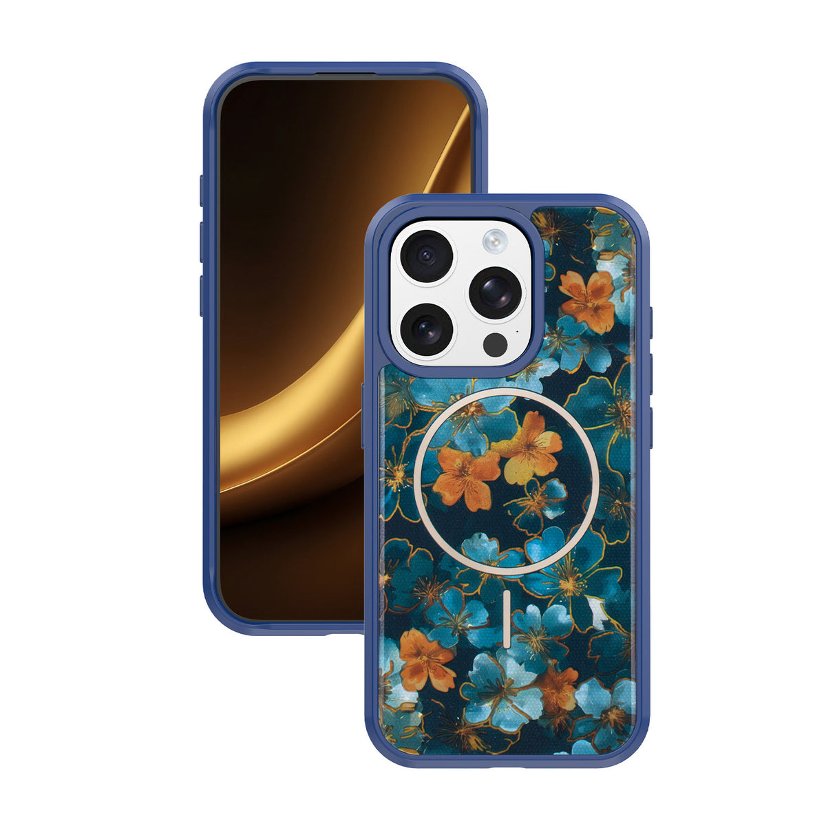 Husa Golden Autumn pentru iPhone 14 Pro 6,1" Albastru inchis
