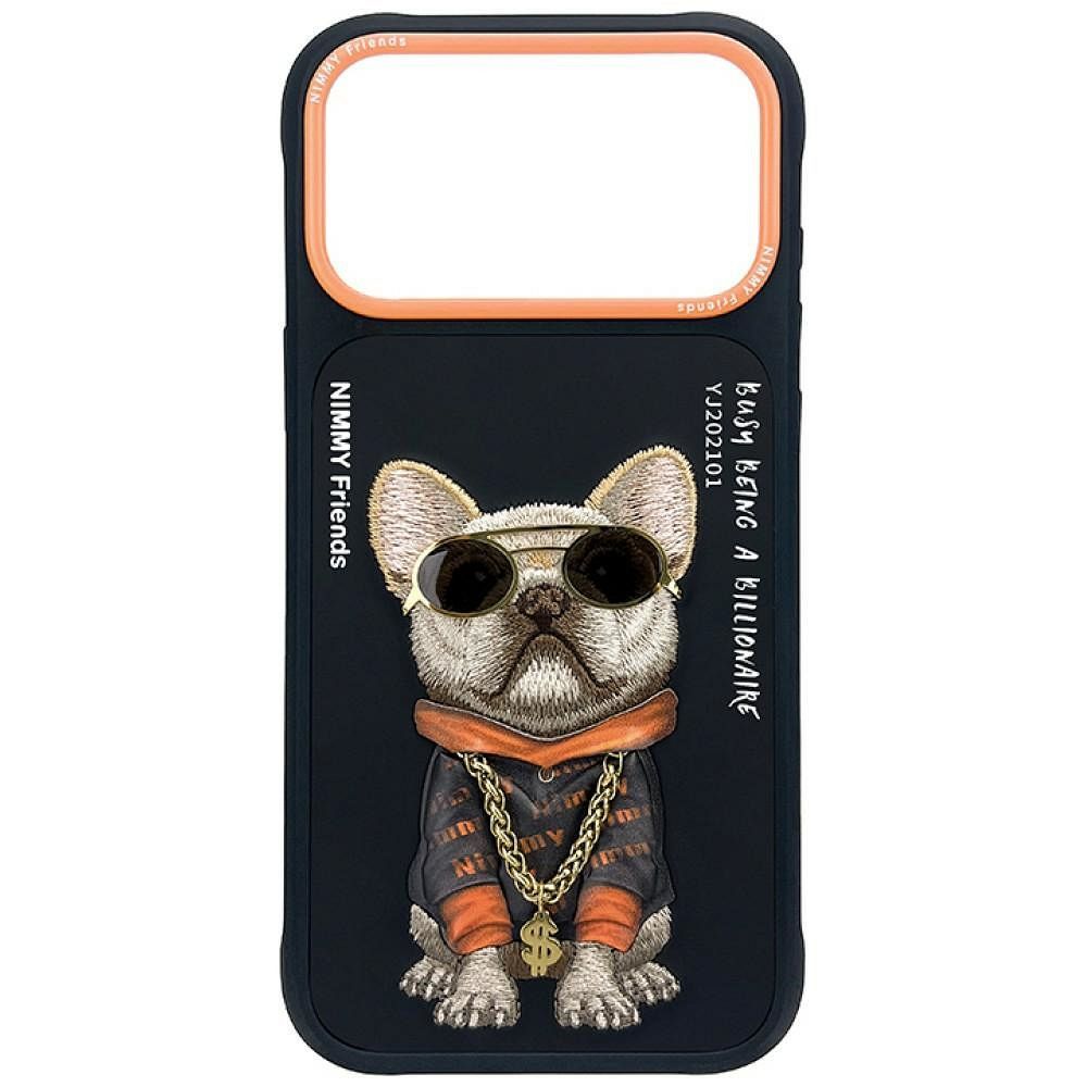 Husa Nimmy Glasses Cool DOG pentru iPhone 18 Pro Max/17 Pro Max Negru