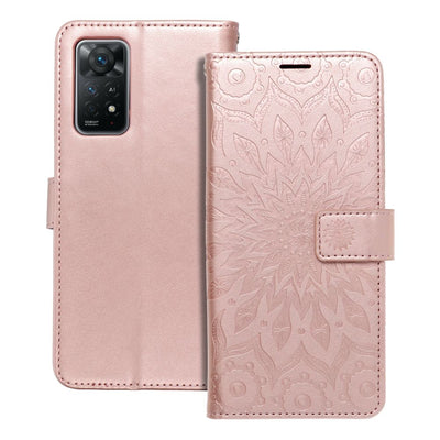 Husa Mezzo Book Flip pentru Xiaomi Redmi Note 11 PRO / 11 PRO 5G Mandala Roz auriu